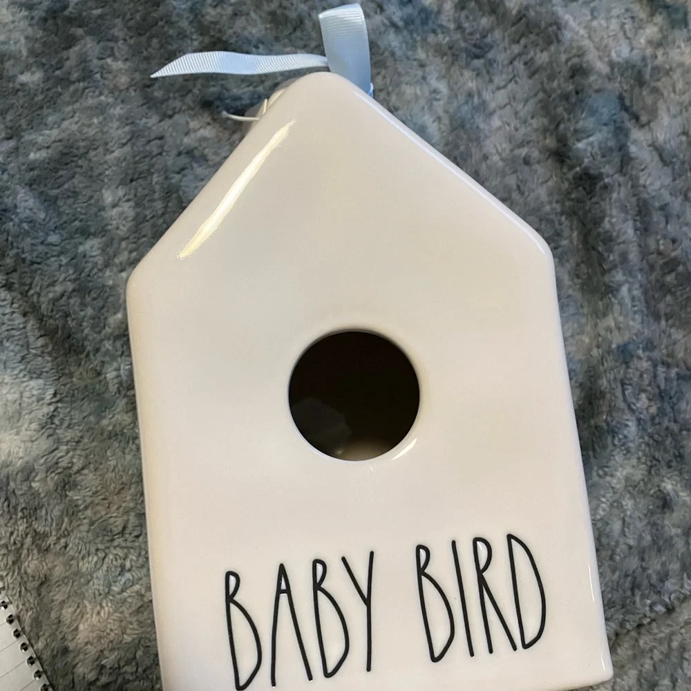 NWT Rae Dunn BABY BIRD Ceramic Birdhouse